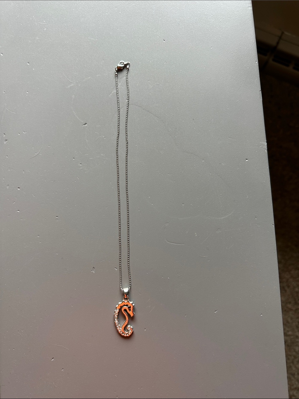 Silver Seahorse Pendant Necklace - Elegant Silver Tone